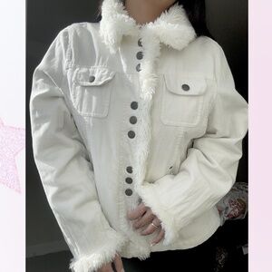 Y2K VINTAGE FUR COAT size M fit L